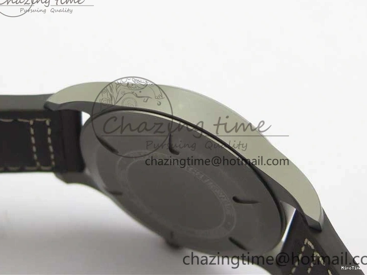 MIROTIME 0323 Mark XVIII IW327006 Titanium V7F 1:1 Best Edition Black Dial on Brown Leather Strap A Attractive 7080